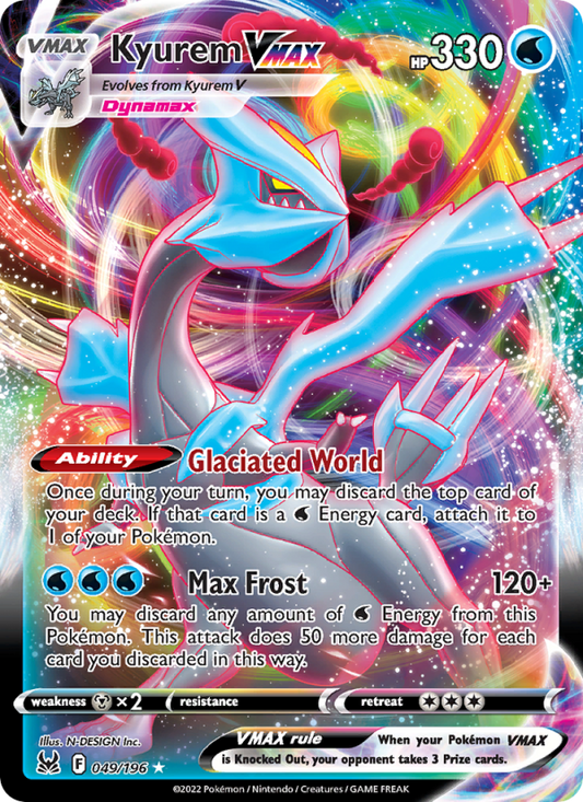 Kyurem VMAX (049/196) Holographic card image
