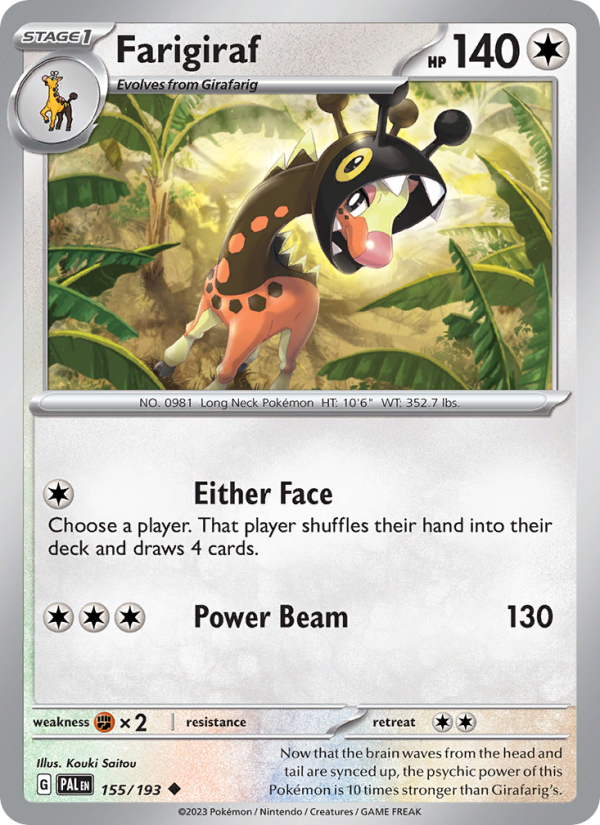 Farigiraf (155/193) Reverse Holo card image
