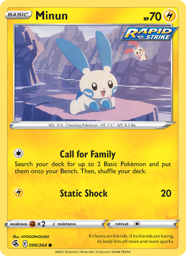 Minun (090/264) Reverse Holo card image
