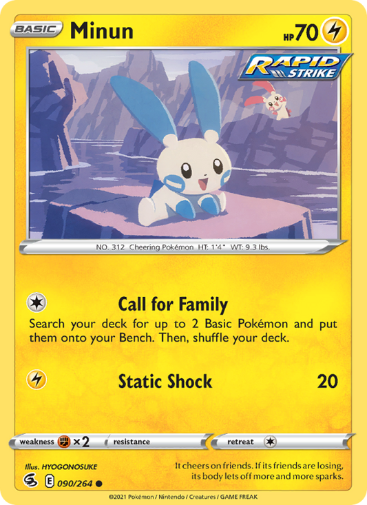 Minun (090/264) Reverse Holo card image