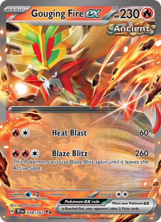 Gouging Fire ex (038/162) Holographic card image