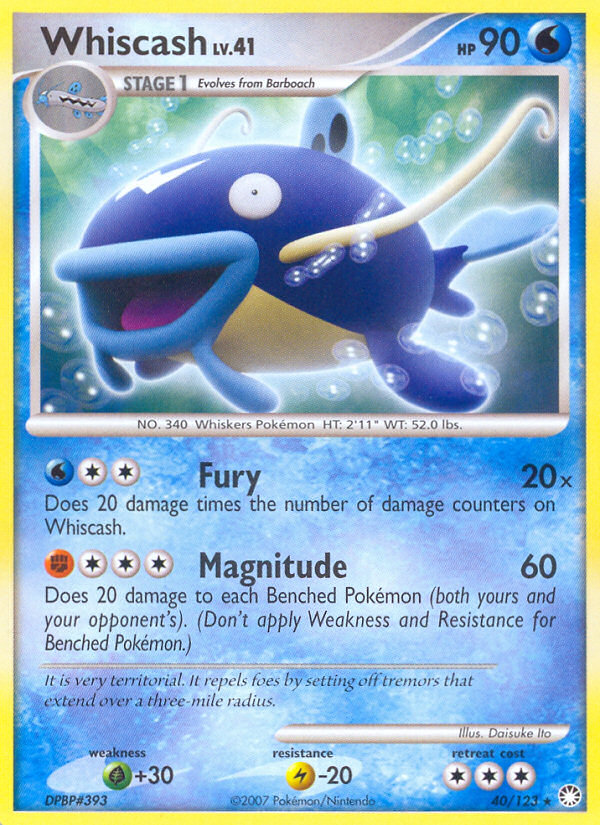 Whiscash (040/122) Reverse Holo card image