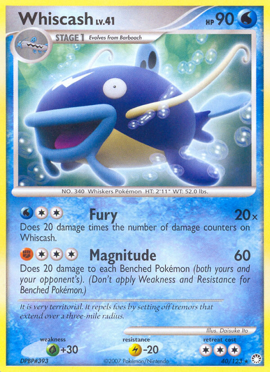 Whiscash (040/122) Reverse Holo card image