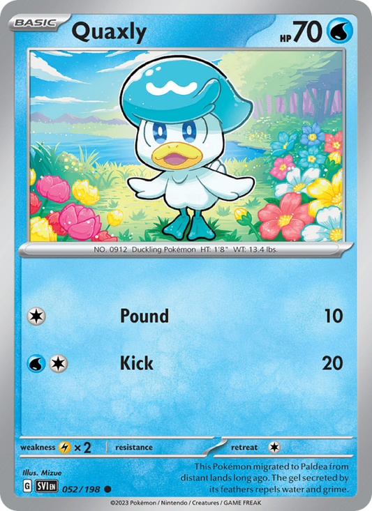 Quaxly (052/198) Reverse Holo card image