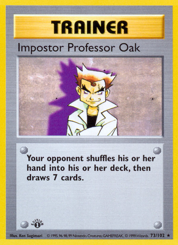 Impostor Professor Oak (073/102) Reverse Holo card image