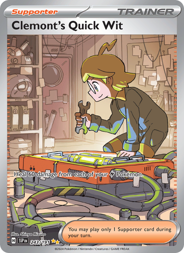Clemont's Quick Wit (243/191) Holographic card image