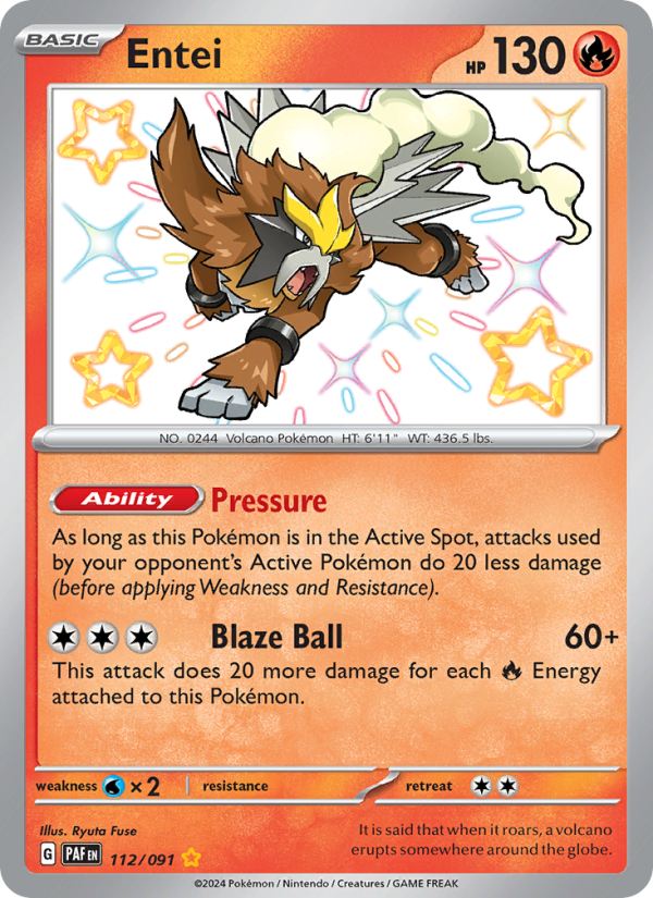 Entei (112/91) Holographic card image