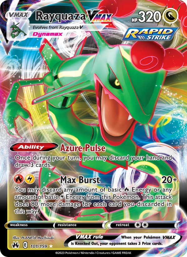 Rayquaza VMAX (101/159) Holographic card image