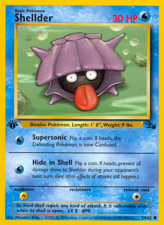 Shellder (054/62) Reverse Holo card image