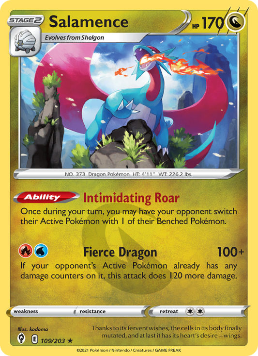 Salamence (109/203) Reverse Holo card image
