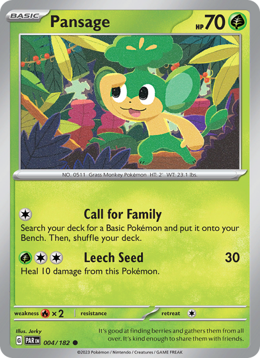 Pansage (004/182) Reverse Holo card image