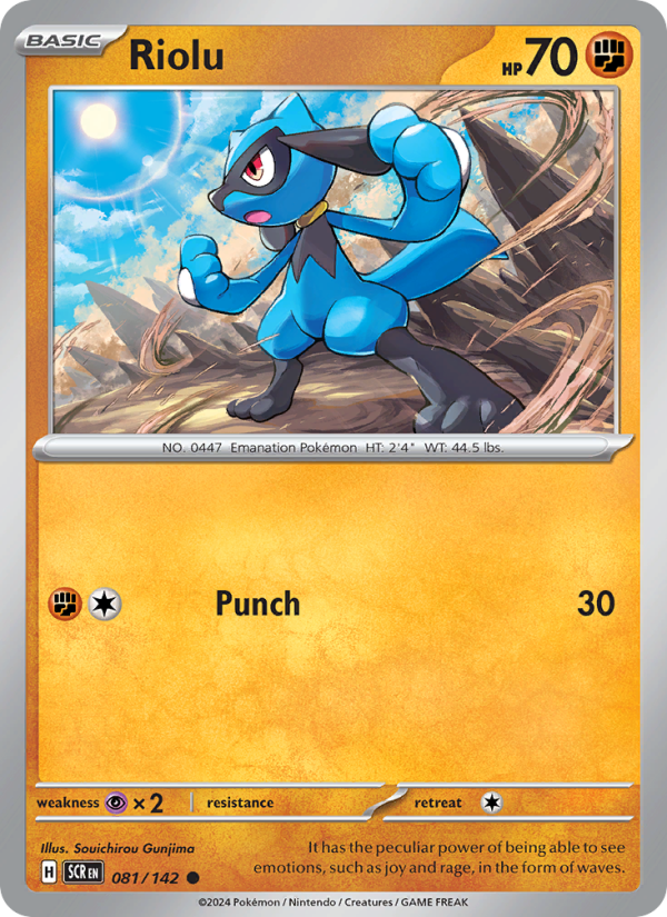Riolu (081/142) Reverse Holo card image