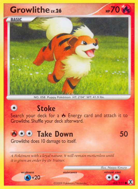 Growlithe (063/111) Reverse Holo card image