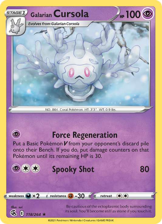 Galarian Cursola (118/264) Reverse Holo card image