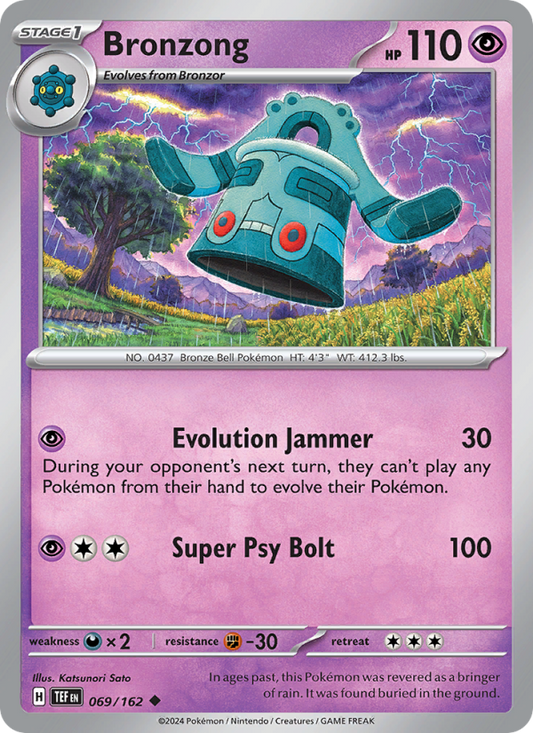 Bronzong (069/162) Reverse Holo card image