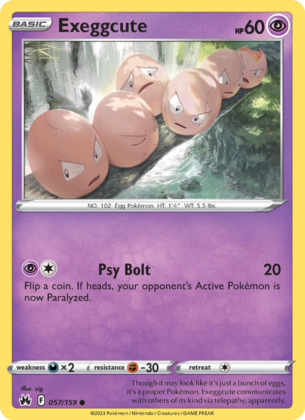 Exeggcute (057/159) Reverse Holo card image