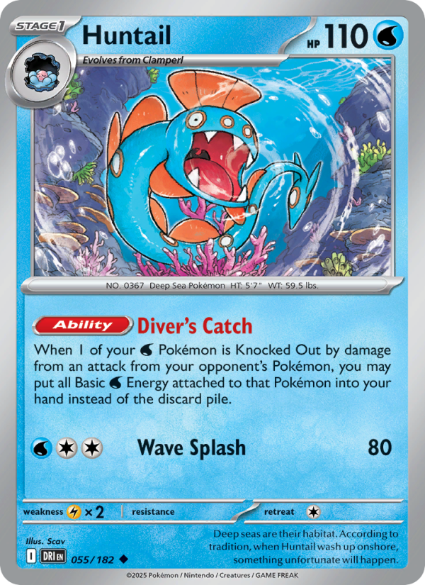 Huntail (055/182) Reverse Holo card image