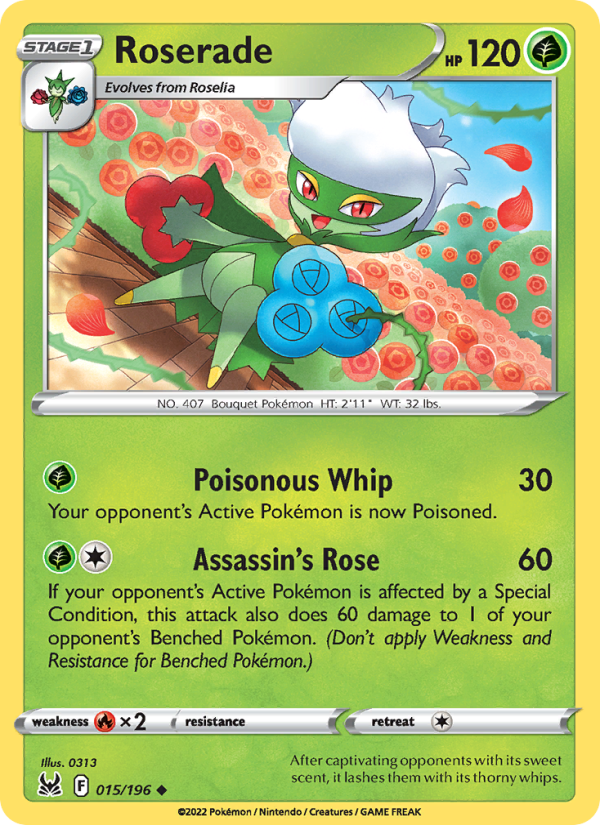 Roserade (015/196) Reverse Holo card image