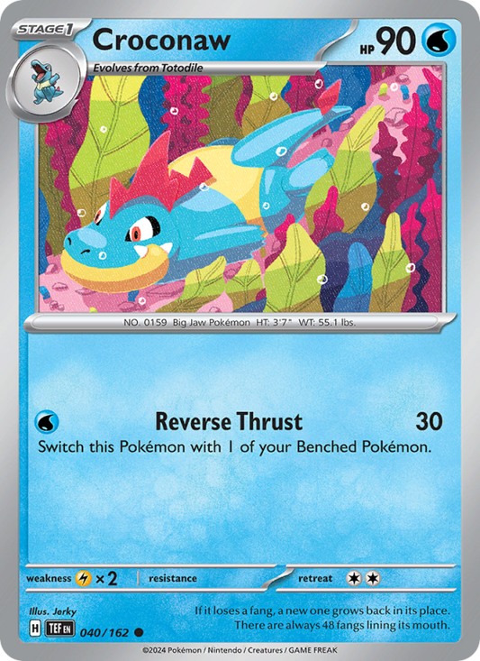 Croconaw (040/162) Reverse Holo card image