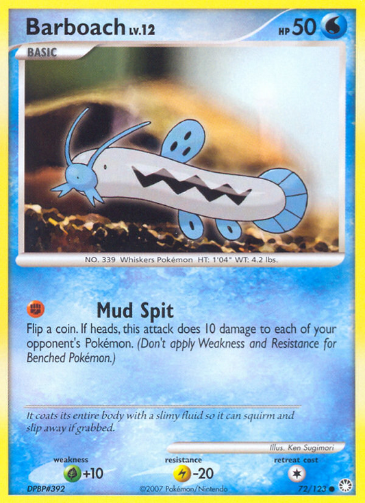 Barboach (072/122) Reverse Holo card image
