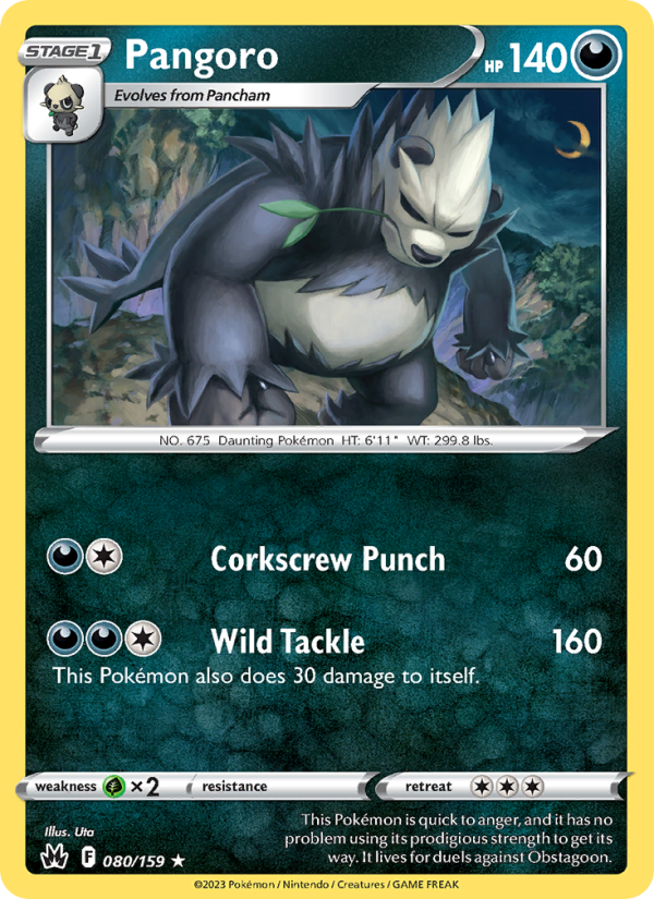 Pangoro (080/159) Reverse Holo card image
