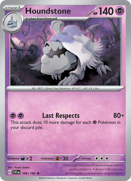 Houndstone (106/198) Holographic card image