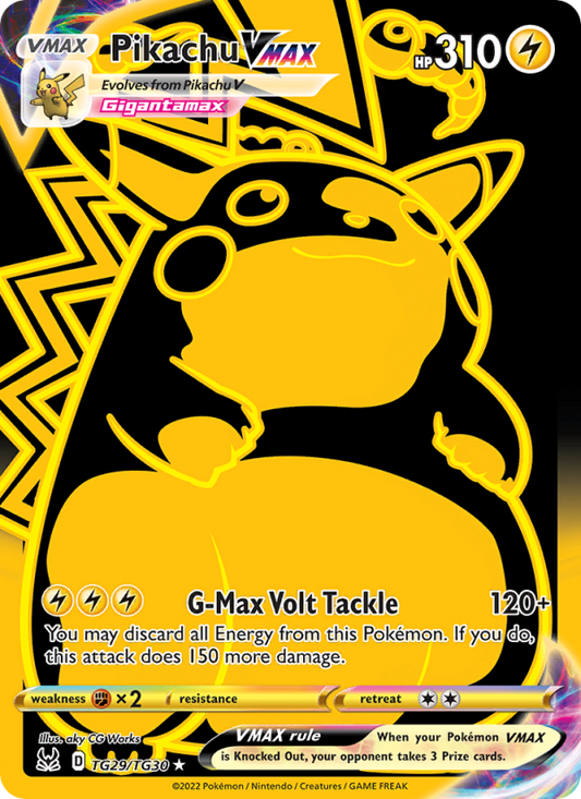 Pikachu VMAX (TG29/196) Holographic card image