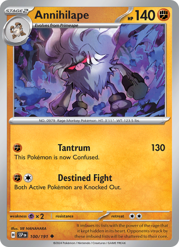 Annihilape (100/191) Reverse Holo card image