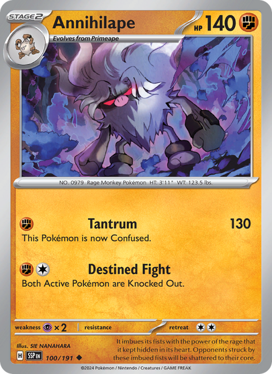 Annihilape (100/191) Reverse Holo card image