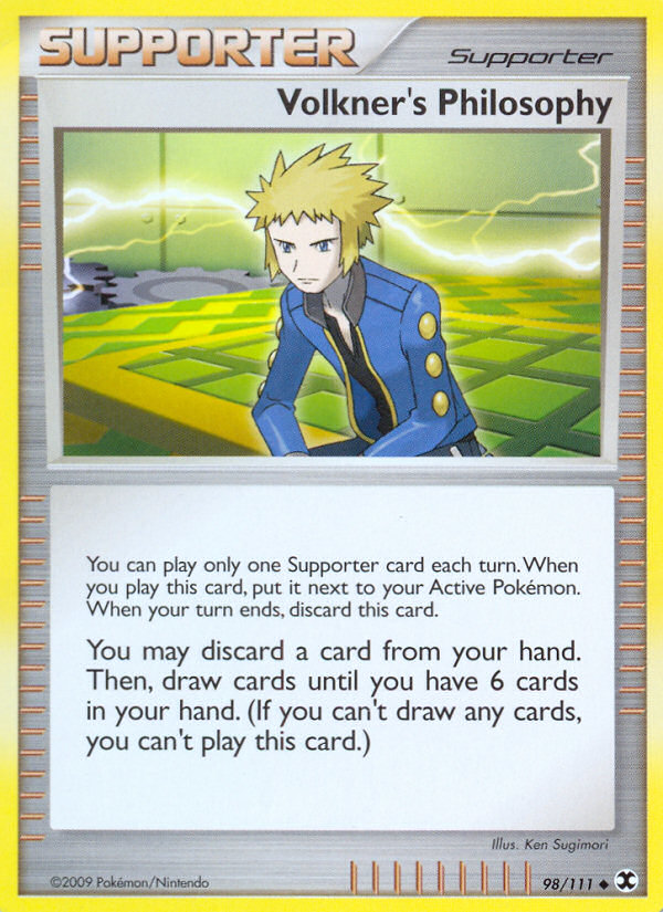 Volkner's Philosophy (098/111) Reverse Holo card image