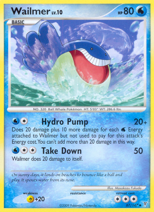 Wailmer (087/147) Reverse Holo card image