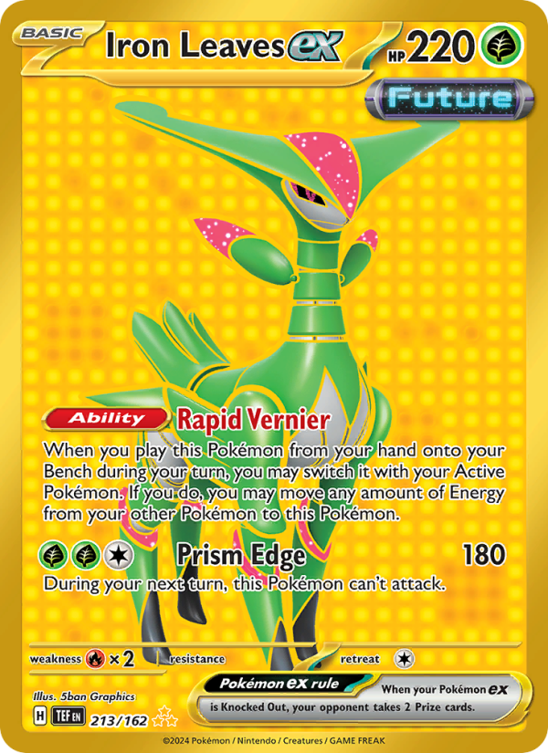 Iron Leaves ex (213/162) Holographic card image