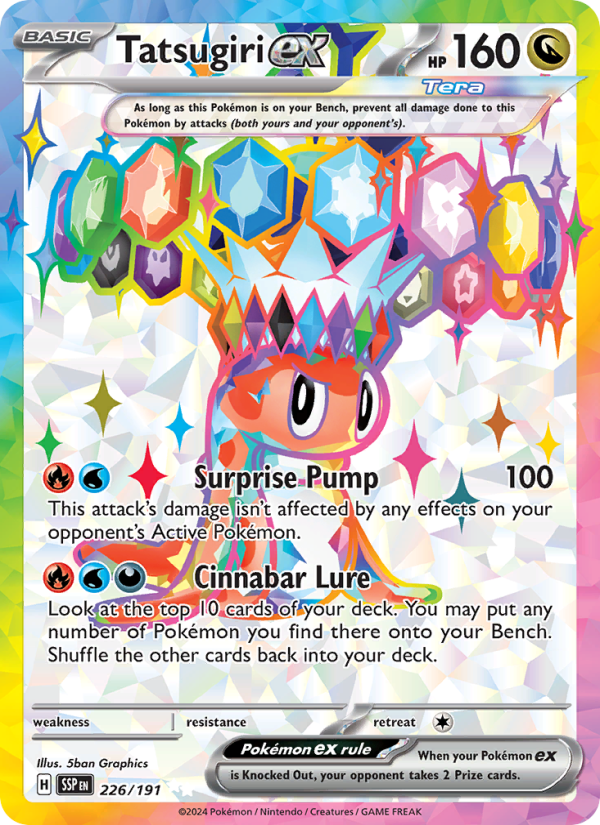 Tatsugiri ex (226/191) Holographic card image