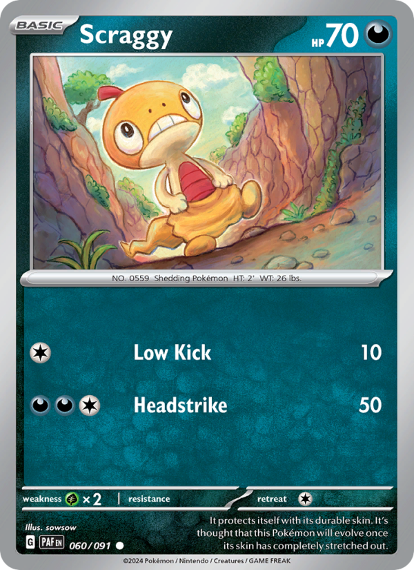 Scraggy (060/91) Reverse Holo card image