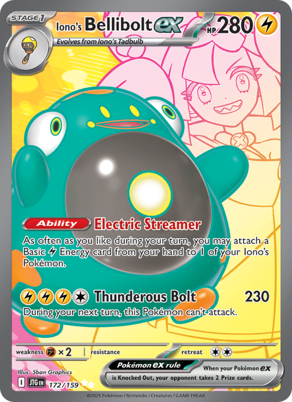 Iono's Bellibolt ex (172/159) Reverse Holo card image