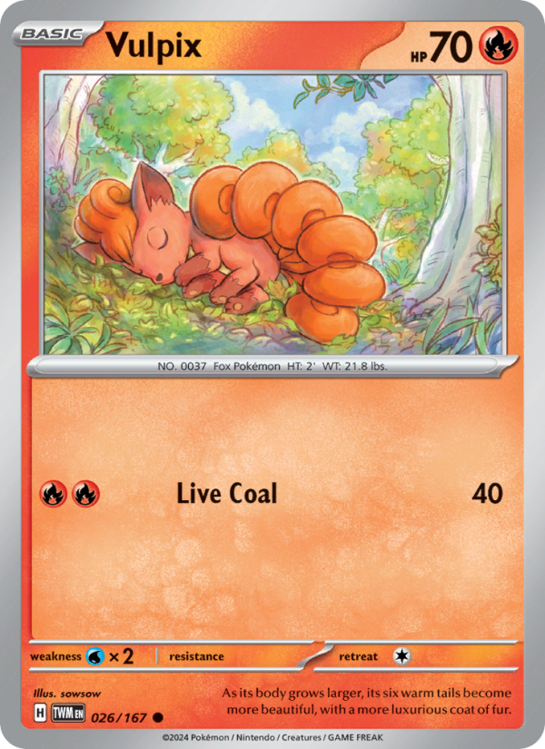 Vulpix (026/167) Reverse Holo card image