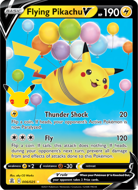 Flying Pikachu V (006/25) Holographic card image
