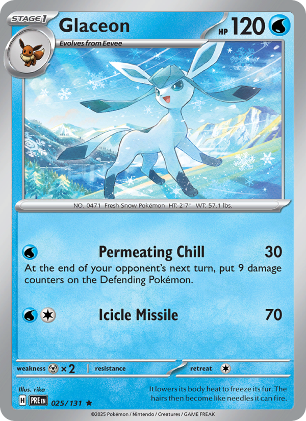 Glaceon (025/131) Reverse Holo card image