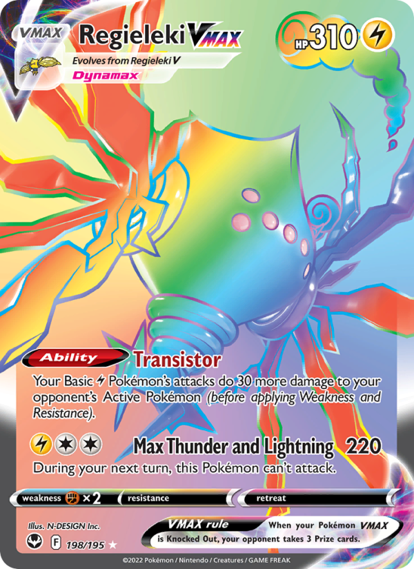 Regieleki VMAX (198/195) Holographic card image