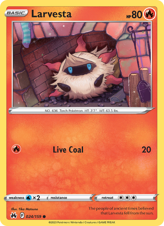 Larvesta (024/159) Reverse Holo card image