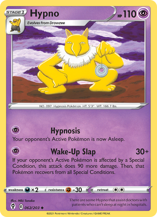 Hypno (062/203) Reverse Holo card image
