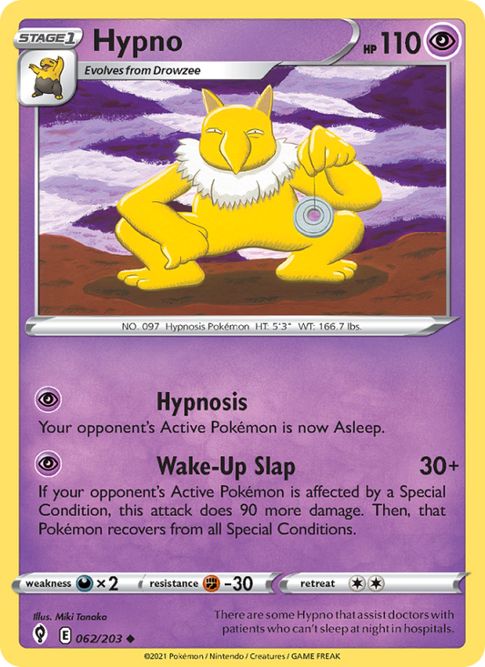 Hypno (062/203) Reverse Holo card image