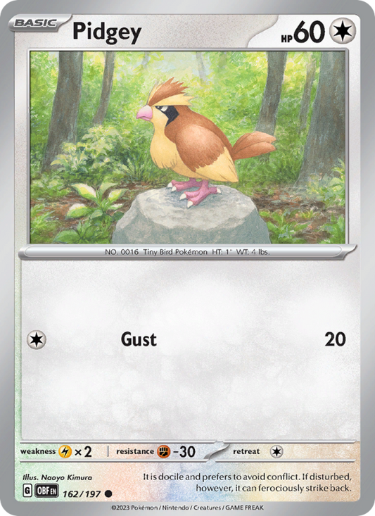 Pidgey (162/197) Reverse Holo card image