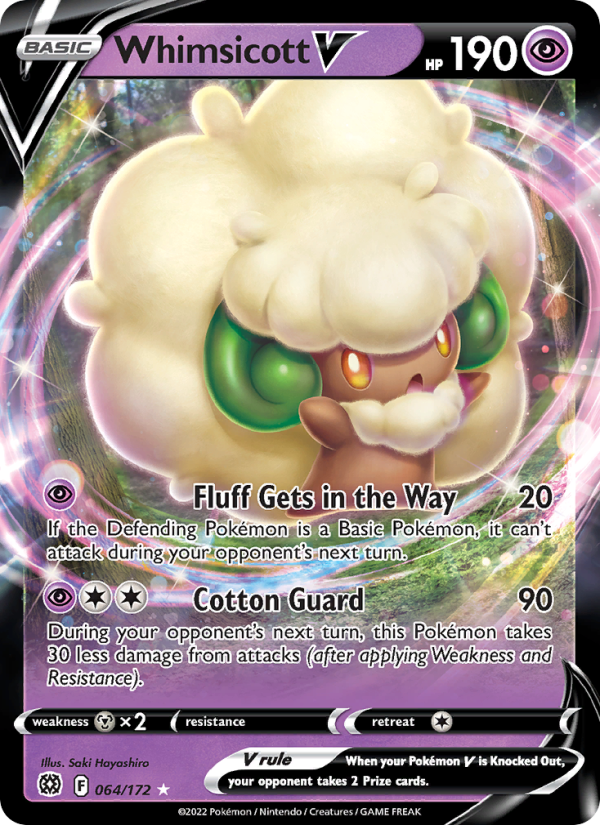 Whimsicott V (064/172) Holographic card image