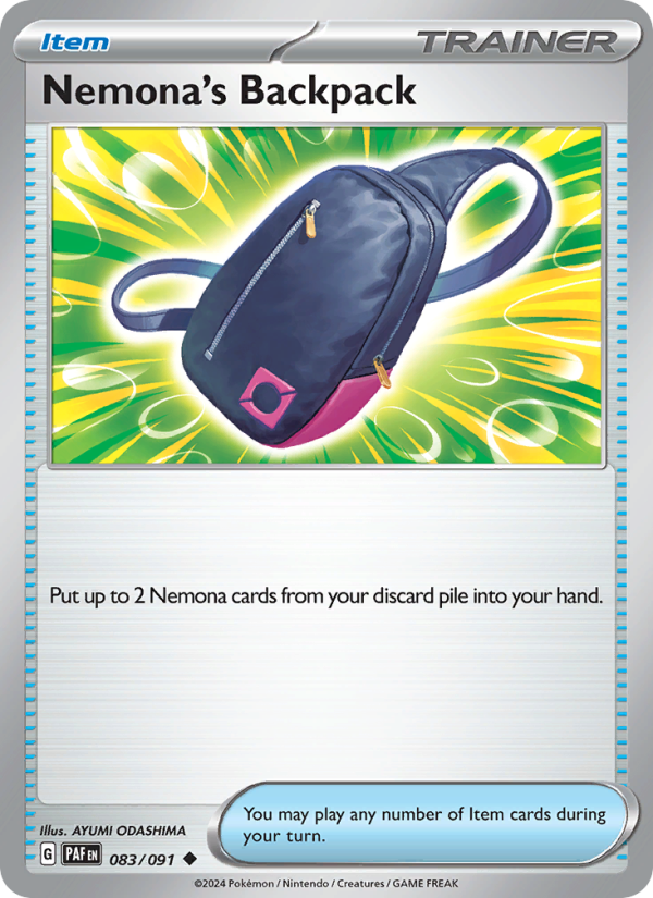 Nemona's Backpack (083/91) Reverse Holo card image