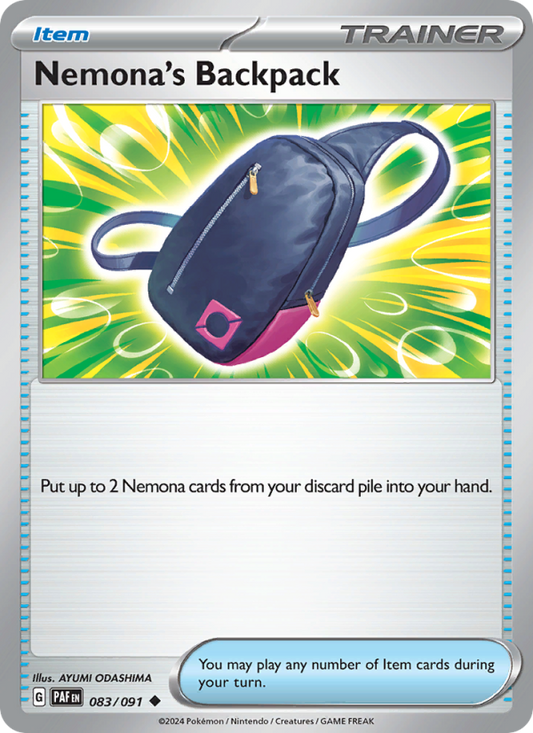 Nemona's Backpack (083/91) Reverse Holo card image