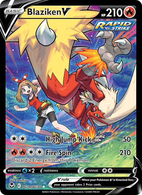 Blaziken V (TG14/195) Holographic card image