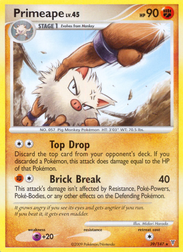Primeape (039/147) Reverse Holo card image