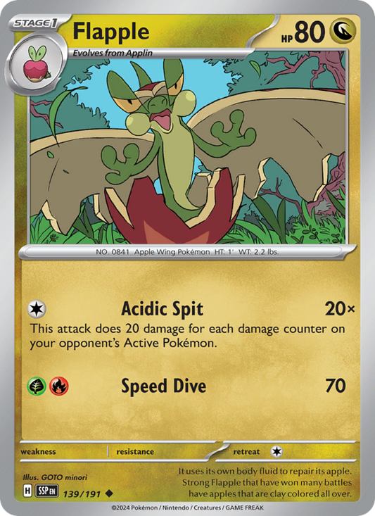 Flapple (139/191) Reverse Holo card image