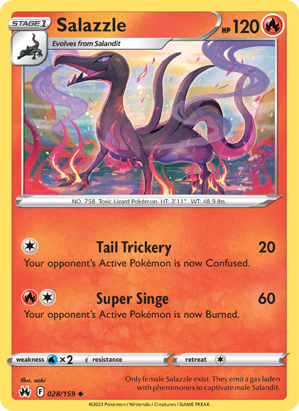 Salazzle (028/159) Reverse Holo card image